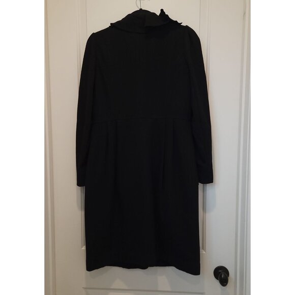 Hanii Y Black Wool Princess Seam Trench Coat Size 44/8 Korea - Picture 2 of 7